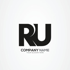 Creative Letter RU UR Monogram Logo Template With Vector Eps