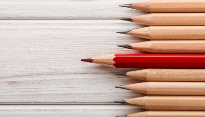 Obraz premium colored pencils on wooden background
