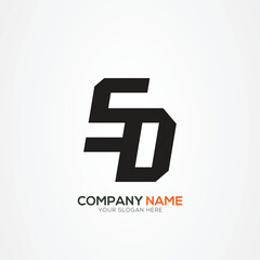 Creative Letter SD DS Monogram Logo Template With Vector Eps