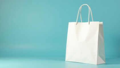 White cotton shopping bag, handles, studio shot , reusable bag, packaging