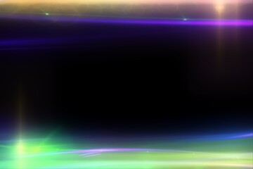 Obraz premium Colorful light beams framing dark copy space background