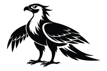 Bold Black Eagle Silhouette with Sharp Feathers