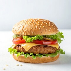 hamburger on a white background