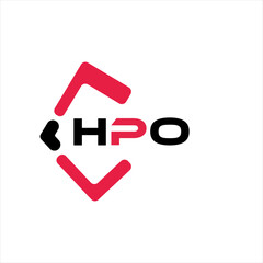 HPO creative minimalist letter logo. HPO unique vector initials alphabet letter logo design