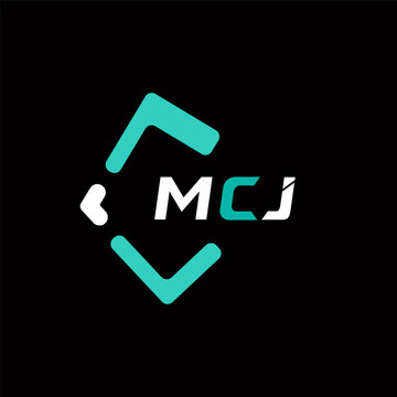 MCJ creative minimalist letter logo. MCJ unique vector initials alphabet letter logo design
