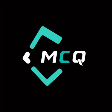 MCQ creative minimalist letter logo. MCQ unique vector initials alphabet letter logo design