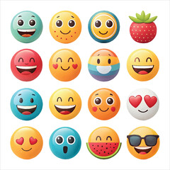 Fototapeta premium set of smileys