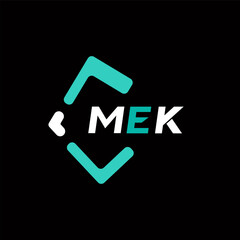 MEK creative minimalist letter logo. MEK unique vector initials alphabet letter logo design