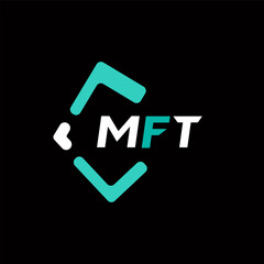 MFT creative minimalist letter logo. MFT unique vector initials alphabet letter logo design