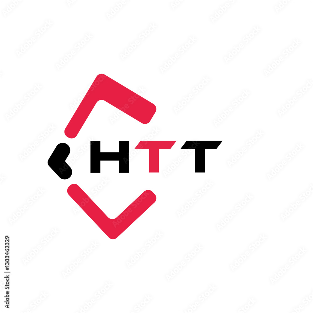 Fototapete HTT creative minimalist letter logo. HTT unique vector initials alphabet letter logo design