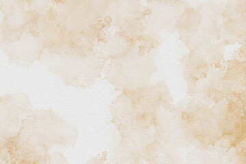 Brown and beige abstract watercolor background. Hand drawn tender texture.