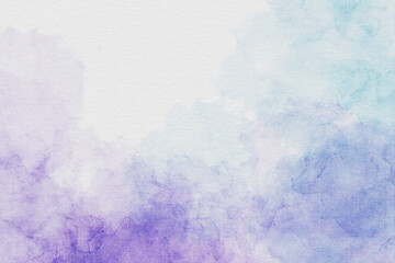 Obraz premium Purple blue abstract watercolor background. Hand drawn tender texture.