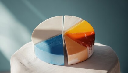 3d pie chart of favorite genres creative studio graphic design modern setting aesthetic view engaging concept