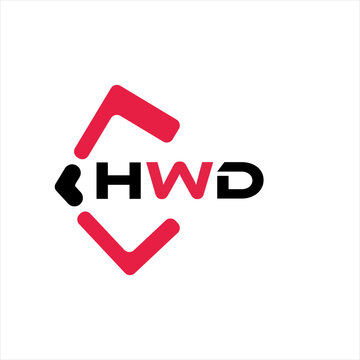 HWD creative minimalist letter logo. HWD unique vector initials alphabet letter logo design