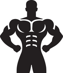 bodybuilder vector silhouette illustration