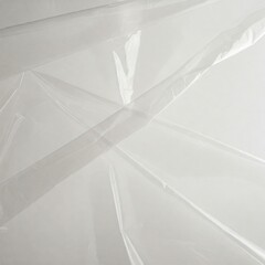 Minimal White Plastic Wrap Texture - Abstract Background for Design, 3D & Branding Use