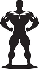 Fototapeta premium bodybuilder vector silhouette illustration
