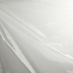 Obraz premium Abstract White Plastic Wrap Texture – Minimal Glossy Background for Design and Branding