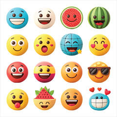 Fototapeta premium set of smiles