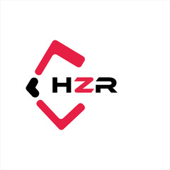 HZR creative minimalist letter logo. HZR unique vector initials alphabet letter logo design