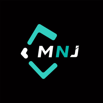 MNJ creative minimalist letter logo. MNJ unique vector initials alphabet letter logo design