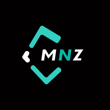 MNZ creative minimalist letter logo. MNZ unique vector initials alphabet letter logo design