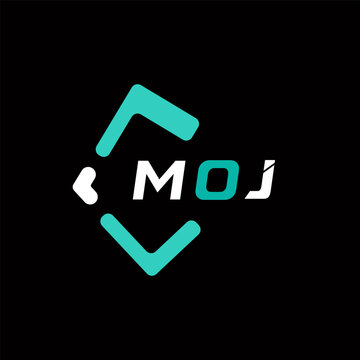 MOJ creative minimalist letter logo. MOJ unique vector initials alphabet letter logo design