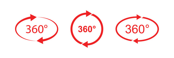 360 Degree icon. 360 Icon. Vector illustration.