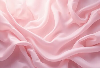 Obraz premium Embrace gentleness with a pale pink silk backdrop featuring delicate folds and a soft, light filled gentle glow to the scene.