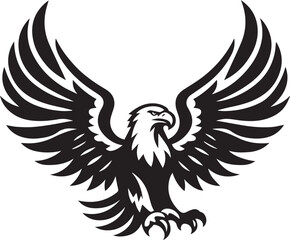 Obraz premium High-Quality Black & White Eagle Vector