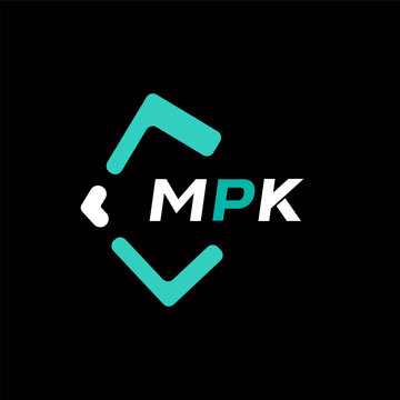 MPK creative minimalist letter logo. MPK unique vector initials alphabet letter logo design