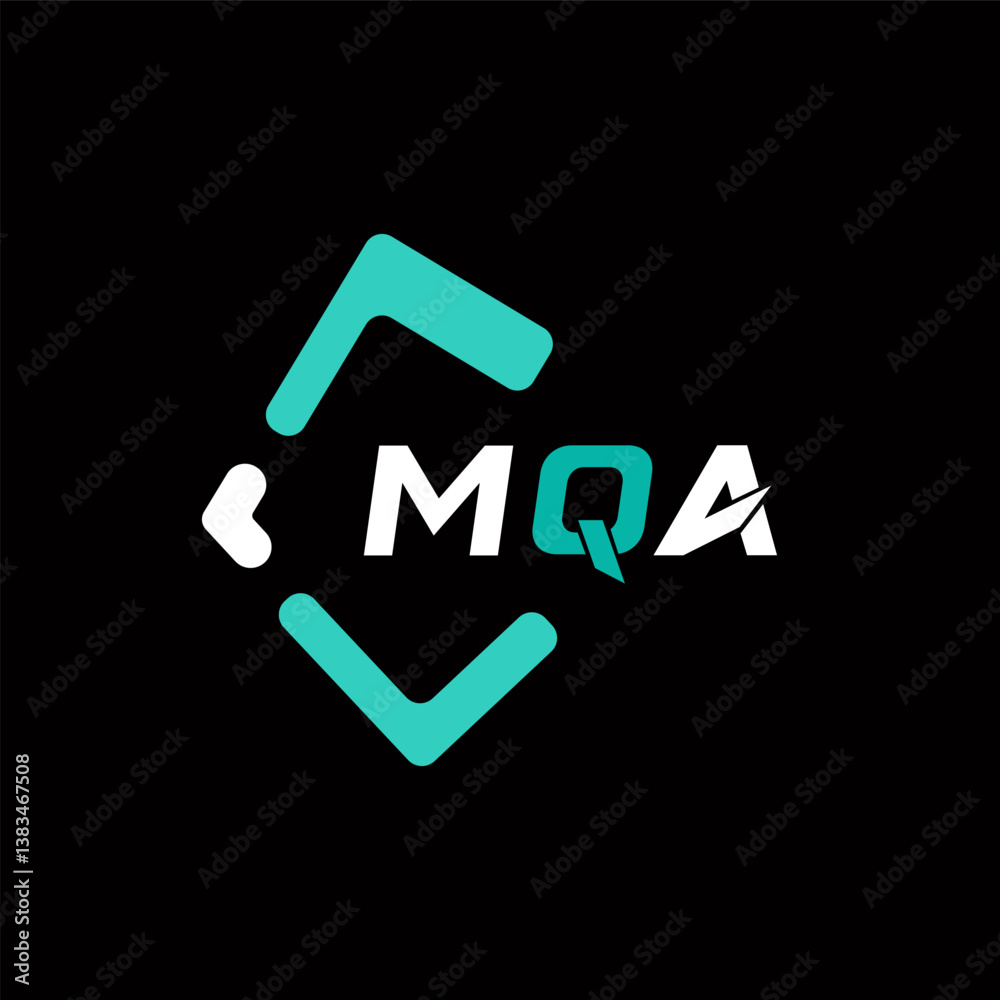 Fototapete mqa creative minimalist letter logo. mqa unique vector initials alphabet letter logo design