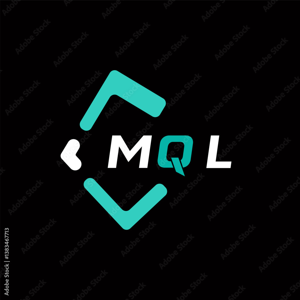 Fototapete MQL creative minimalist letter logo. MQL unique vector initials alphabet letter logo design