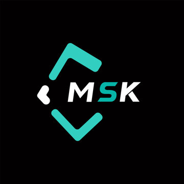 MSK creative minimalist letter logo. MSK unique vector initials alphabet letter logo design