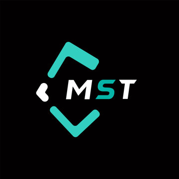 MST creative minimalist letter logo. MST unique vector initials alphabet letter logo design