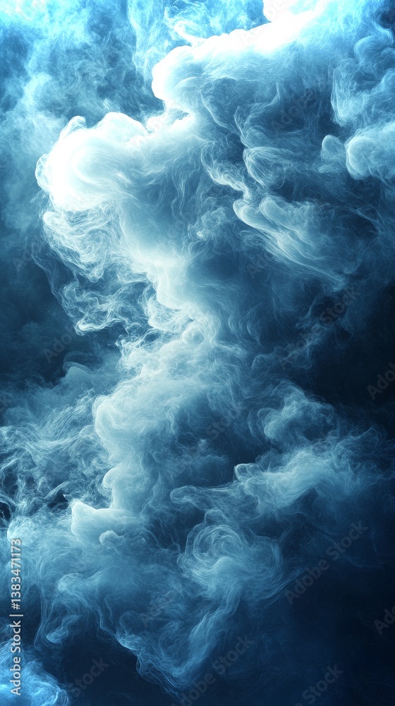 Poster soft abstract cloud textures create a futuristic backdrop with design potential