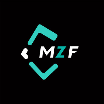 MZF creative minimalist letter logo. MZF unique vector initials alphabet letter logo design