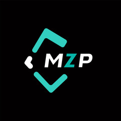 MZP creative minimalist letter logo. MZP unique vector initials alphabet letter logo design