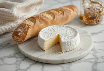  An Elegant Indulgence Capturing the Delicate Flavors of Brie and Baguette in a Sophisticated Setting