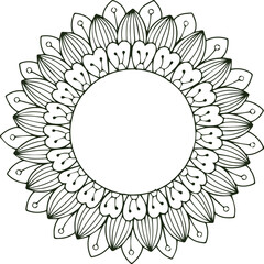 Beautiful flower art and mandala vector design