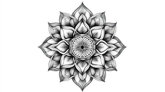 Geometric mandala-inspired tattoo art abstract design black ink minimalist style artistic perspective
