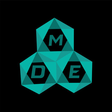 MDE creative minimalist letter logo. MDE unique vector initials alphabet letter logo design