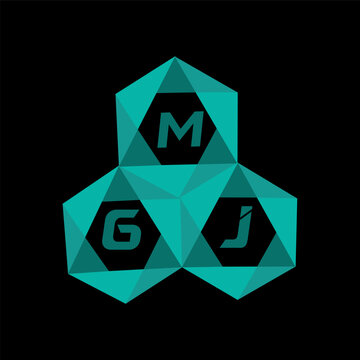 MGJ creative minimalist letter logo. MGJ unique vector initials alphabet letter logo design