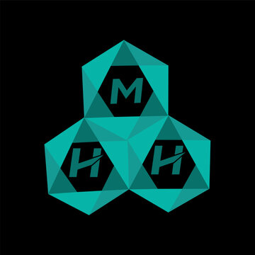 MHH creative minimalist letter logo. MHH unique vector initials alphabet letter logo design
