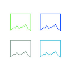 COLORFUL HILLS DESIGN LOGO SIGN SYMBOL VECTOR