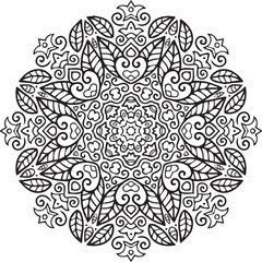 Beautiful flower art and mandala vector design