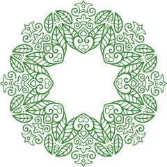 Beautiful flower art and mandala vector design