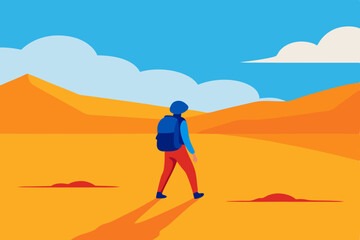 man in desert
