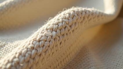 Rustic Ramie Canvas Texture Coarse Weave Detail