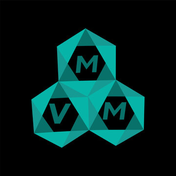 MVM creative minimalist letter logo. MVM unique vector initials alphabet letter logo design
